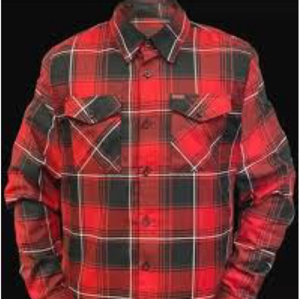 DIXXON Red and Black Plaid Men's Shirt